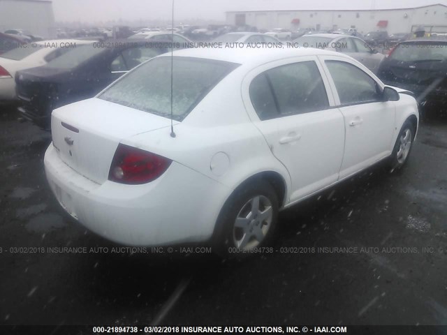 1G1AK55F677314206 - 2007 CHEVROLET COBALT LS WHITE photo 4