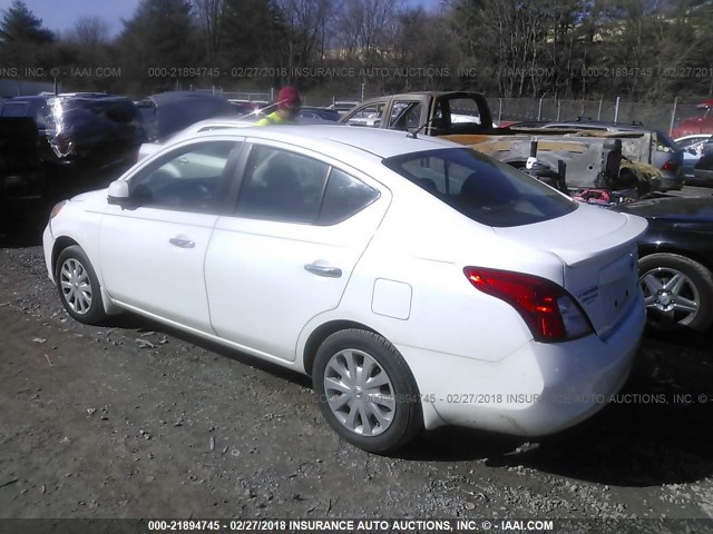 3N1CN7AP3CL836592 - 2012 NISSAN VERSA S/SV/SL WHITE photo 3