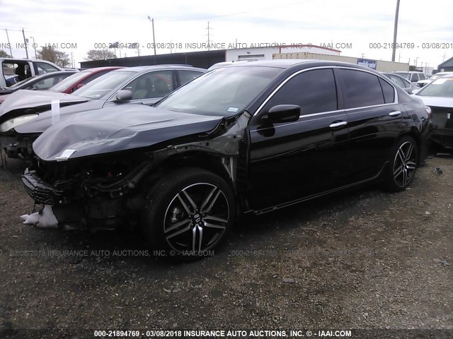 1HGCR2F56HA153488 - 2017 HONDA ACCORD SPORT BLACK photo 2