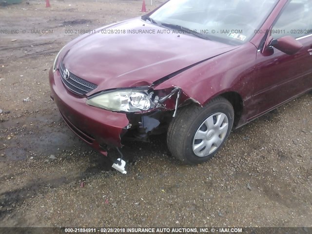 JTDBE32KX30244169 - 2003 TOYOTA CAMRY LE/XLE MAROON photo 6