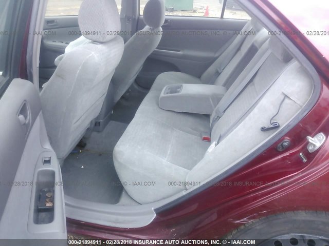 JTDBE32KX30244169 - 2003 TOYOTA CAMRY LE/XLE MAROON photo 8