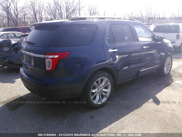 1FMHK7F80CGA72956 - 2012 FORD EXPLORER LIMITED 蓝色 照片 4