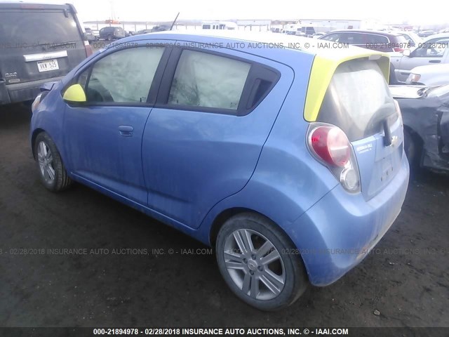 KL8CC6S90DC551447 - 2013 CHEVROLET SPARK 1LT Синий фото 3
