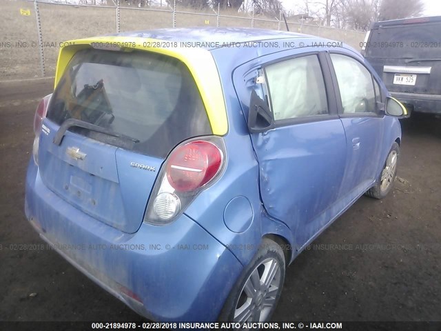 KL8CC6S90DC551447 - 2013 CHEVROLET SPARK 1LT BLUE photo 4