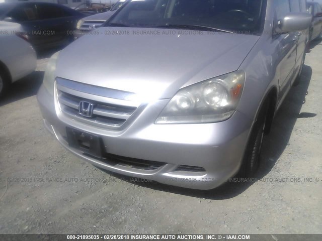 5FNRL38736B455419 - 2006 HONDA ODYSSEY EXL SILVER photo 6