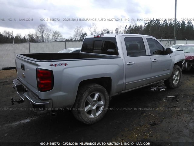 3GCUKREC9GG117858 - 2016 CHEVROLET SILVERADO K1500 LT SILVER photo 4