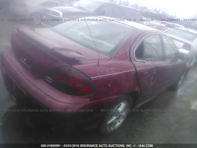 1G2NE52F34C248791 - 2004 PONTIAC GRAND AM SE MAROON photo 4