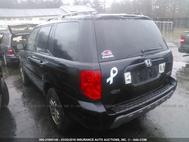 2HKYF18453H557248 - 2003 HONDA PILOT EX BLACK photo 3