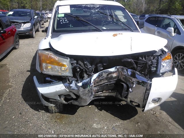 1N6BA0ED9BN313861 - 2011 NISSAN TITAN S/SV/SL/PRO-4X WHITE photo 6