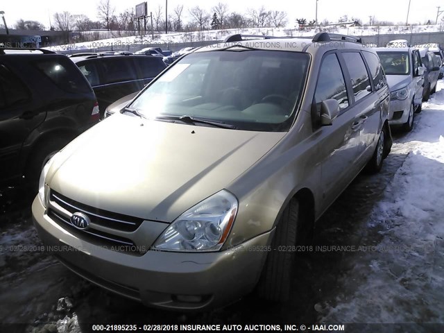 KNDMB233666030753 - 2006 KIA SEDONA EX/LX GOLD photo 2