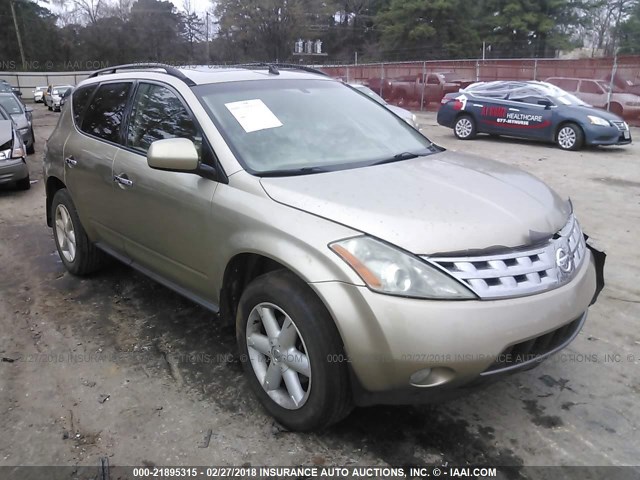 JN8AZ08W35W405684 - 2005 NISSAN MURANO SL/SE/S GOLD photo 1