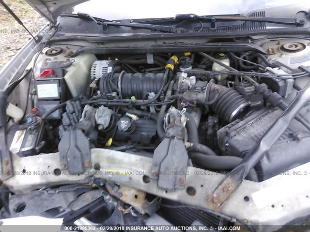 2G1WX15K939141903 - 2003 CHEVROLET MONTE CARLO SS ვერცხლისფერი ფოტო 10