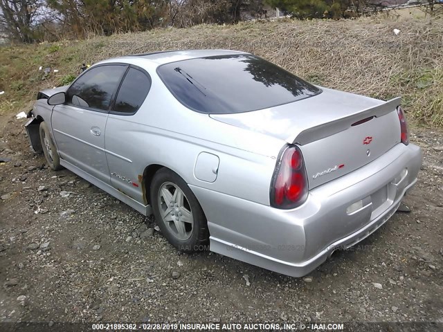 2G1WX15K939141903 - 2003 CHEVROLET MONTE CARLO SS ვერცხლისფერი ფოტო 3