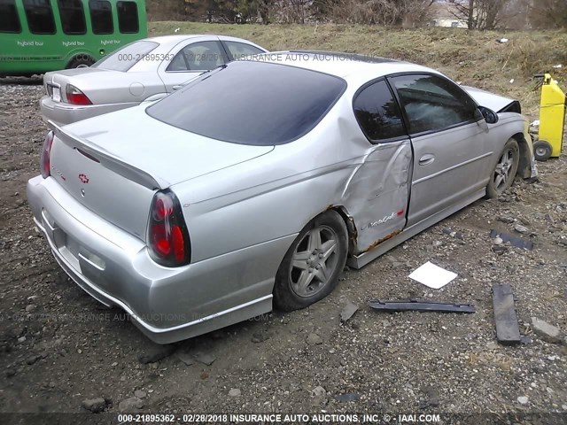 2G1WX15K939141903 - 2003 CHEVROLET MONTE CARLO SS ვერცხლისფერი ფოტო 4