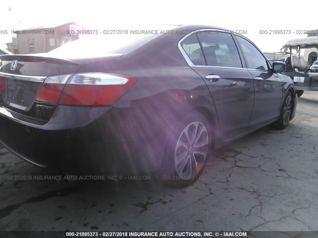 1HGCR2F53EA202531 - 2014 HONDA ACCORD SPORT 栗色 照片 4