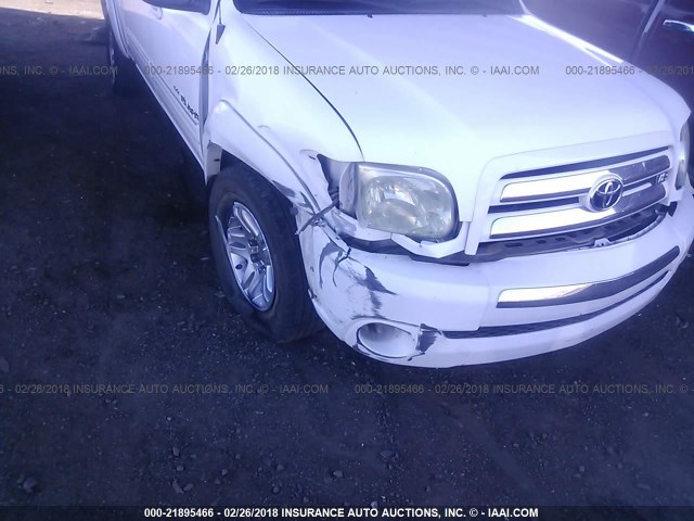 5TBDT44155S488314 - 2005 TOYOTA TUNDRA DOUBLE CAB SR5 WHITE photo 6