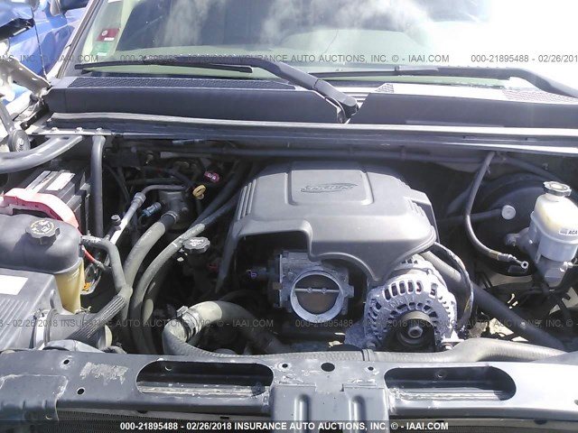 2GTEC13J281205875 - 2008 GMC SIERRA C1500 GRAY photo 10