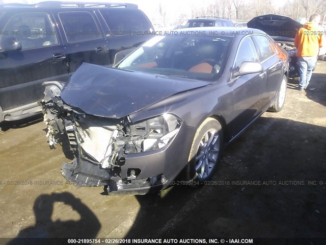 1G1ZE5E76A4107858 - 2010 CHEVROLET MALIBU LTZ BLACK photo 2
