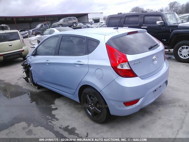 KMHCT5AEXCU020602 - 2012 HYUNDAI ACCENT GLS/GS BLUE photo 3