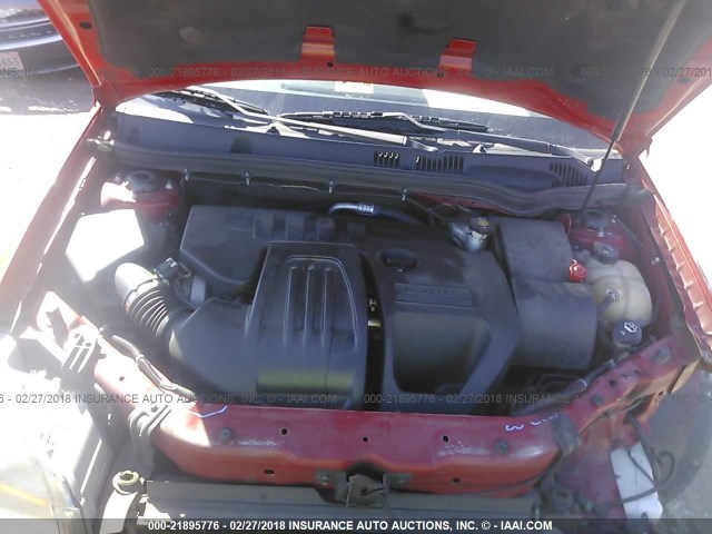 1G1AF5F57A7185992 - 2010 CHEVROLET COBALT 2LT RED photo 10