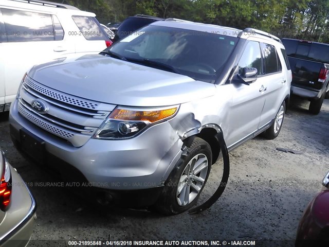 1FM5K7D8XDGA77945 - 2013 FORD EXPLORER XLT SILVER photo 2
