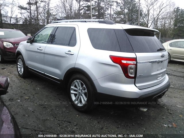 1FM5K7D8XDGA77945 - 2013 FORD EXPLORER XLT SILVER photo 3