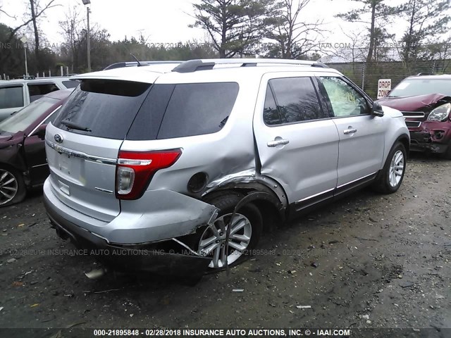 1FM5K7D8XDGA77945 - 2013 FORD EXPLORER XLT SILVER photo 4