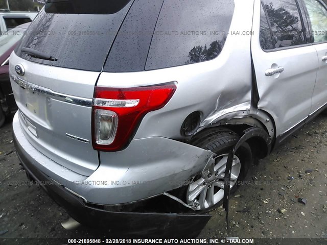 1FM5K7D8XDGA77945 - 2013 FORD EXPLORER XLT SILVER photo 6