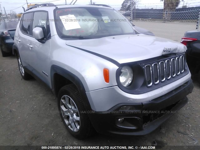 ZACCJBBT6FPB86210 - 2015 JEEP RENEGADE LATITUDE SILVER photo 1