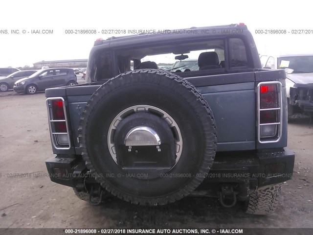 5GRGN22U55H105670 - 2005 HUMMER H2 SUT BLUE photo 6