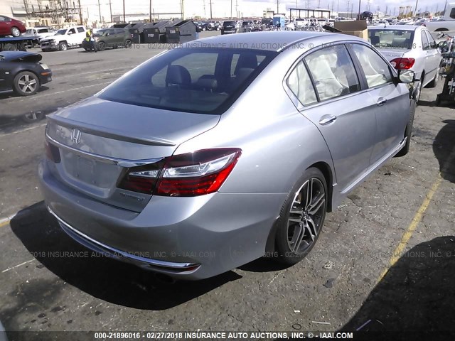 1HGCR2F56HA195305 - 2017 HONDA ACCORD SPORT 银色 照片 4