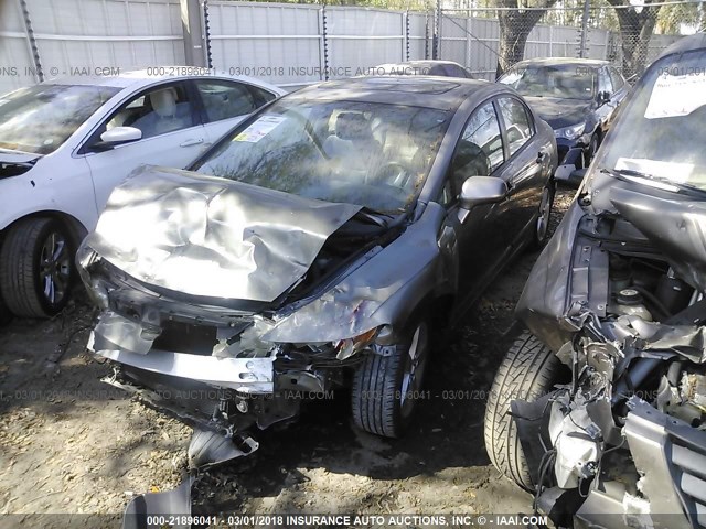 1HGFA16847L070850 - 2007 HONDA CIVIC EX GRAY photo 2