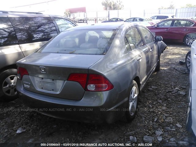 1HGFA16847L070850 - 2007 HONDA CIVIC EX GRAY photo 4