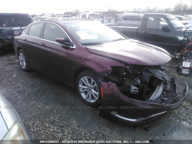 1C3CCCAB7FN755989 - 2015 CHRYSLER 200 LIMITED MAROON photo 1