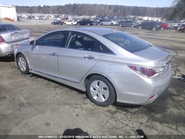 KMHEC4A47BA007154 - 2011 HYUNDAI SONATA HYBRID SILVER photo 3