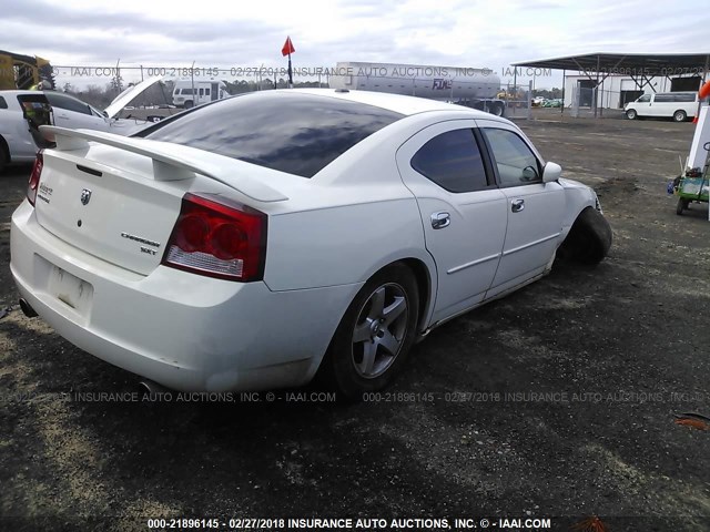 2B3CA3CV2AH156123 - 2010 DODGE CHARGER SXT WHITE photo 4