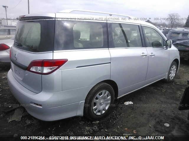 JN8AE2KP1E9107416 - 2014 NISSAN QUEST S/SV/SL/LE SILVER photo 4