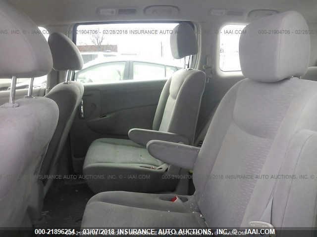 JN8AE2KP1E9107416 - 2014 NISSAN QUEST S/SV/SL/LE SILVER photo 8