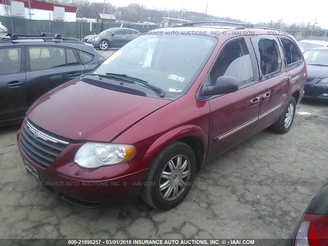 2A8GP54L77R134136 - 2007 CHRYSLER TOWN & COUNTRY TOURING RED photo 2