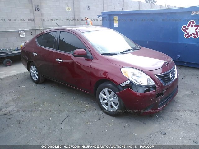 3N1CN7AP4EL830836 - 2014 NISSAN VERSA S/S PLUS/SV/SL RED photo 1