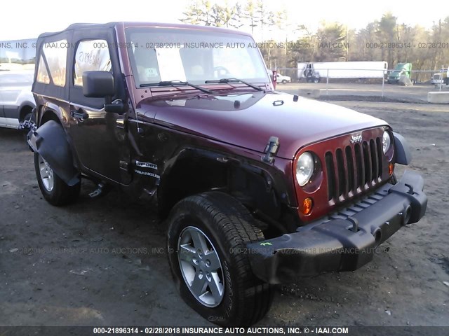 1J4AA2D10AL188285 - 2010 JEEP WRANGLER SPORT RED photo 1