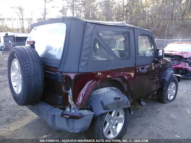 1J4AA2D10AL188285 - 2010 JEEP WRANGLER SPORT 红色 照片 4