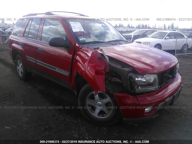 1GNDS13S422129355 - 2002 CHEVROLET TRAILBLAZER  RED photo 1