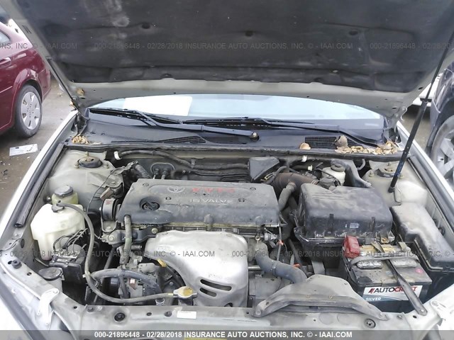 4T1BE32K25U066698 - 2005 TOYOTA CAMRY LE/XLE/SE SILVER photo 10