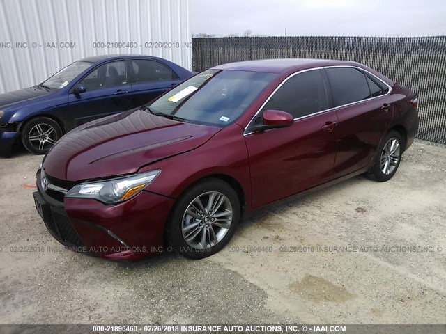 4T1BF1FK9HU797158 - 2017 TOYOTA CAMRY LE/XLE/SE/XSE RED photo 2