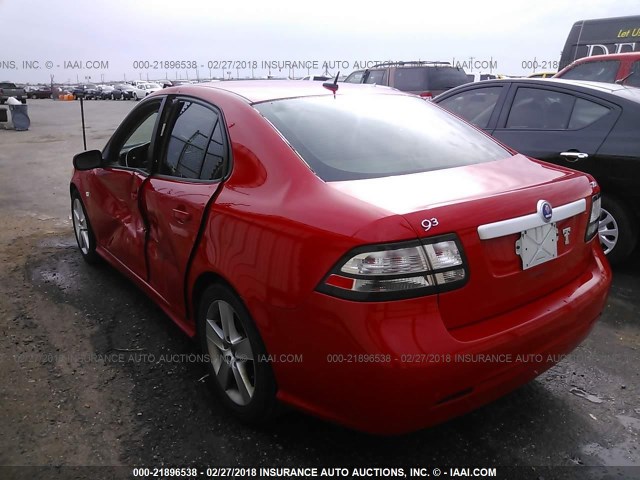 YS3FB49Y591013802 - 2009 SAAB 9-3 2.0T RED photo 3