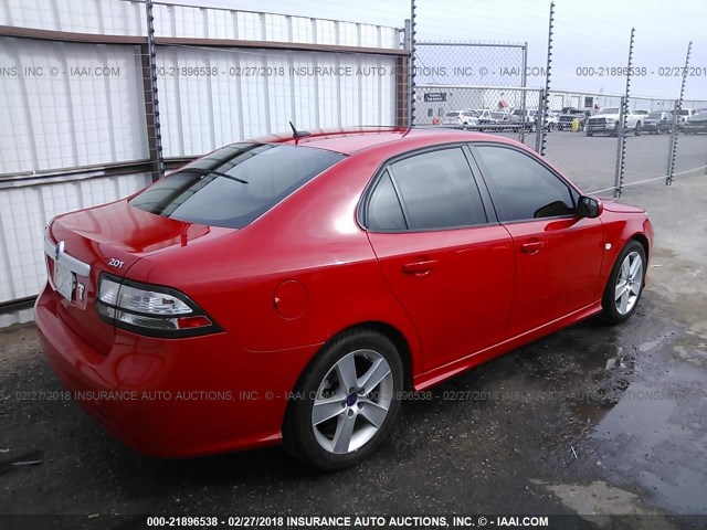 YS3FB49Y591013802 - 2009 SAAB 9-3 2.0T RED photo 4