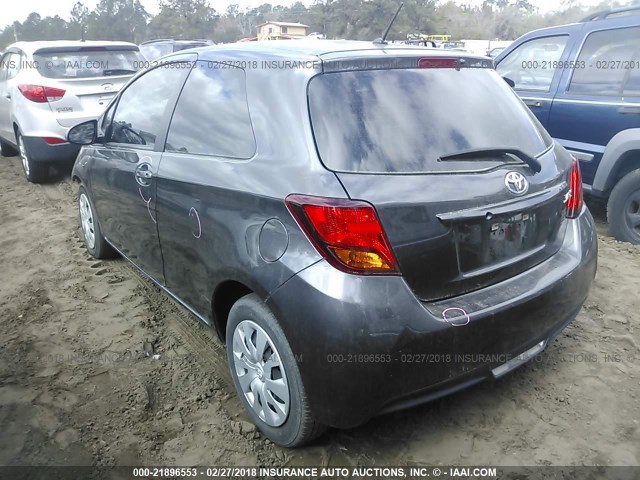 VNKJTUD33GA061409 - 2016 TOYOTA YARIS L/LE GRAY photo 3