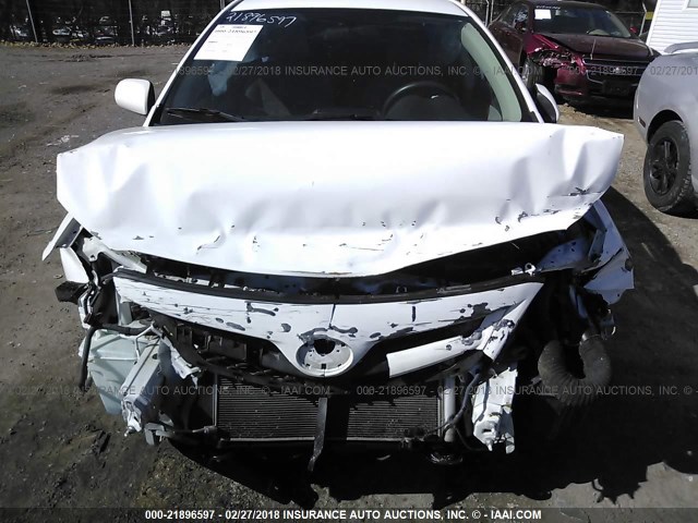 2T1BU4EE9BC581743 - 2011 TOYOTA COROLLA S/LE WHITE photo 6