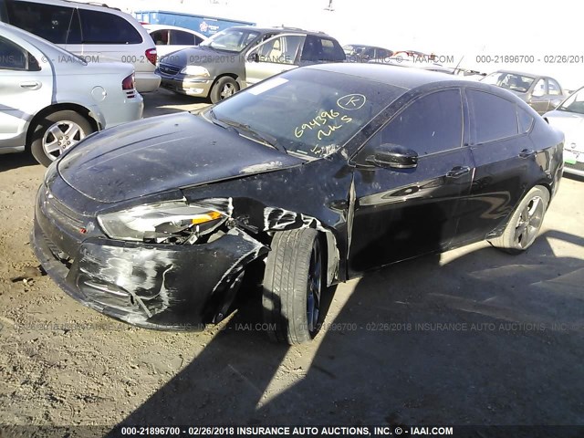 1C3CDFEB7ED794790 - 2014 DODGE DART GT BLACK photo 2